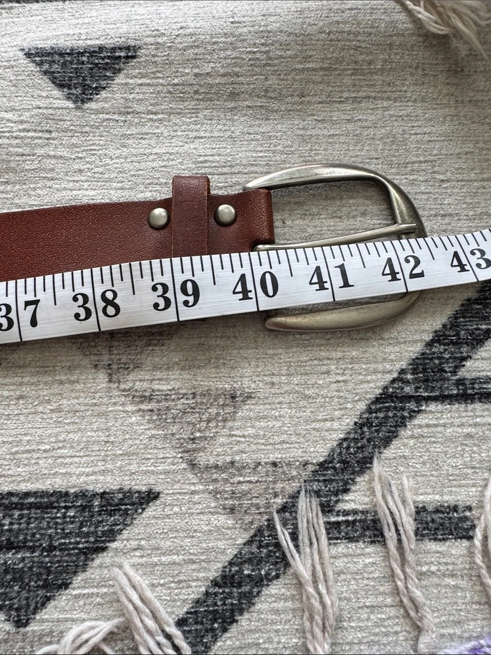 Hollister Brown Leather Floral Rhinestone Wide Belt Boho Y2K Western 40”